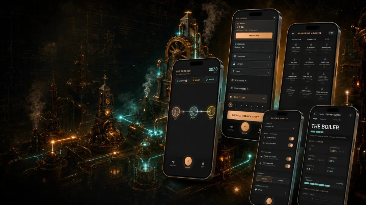 The Process key art with app screens